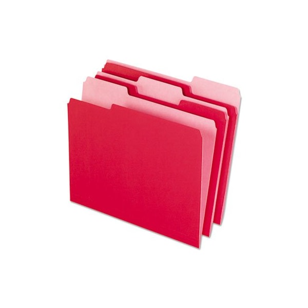 Tops Business Forms Pendaflex, INTERIOR FILE FOLDERS, 1/3-CUT TABS, LETTER SIZE, RED, 100PK 421013RED - main